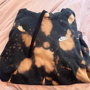 Nike black men’s hoodie with bleach design